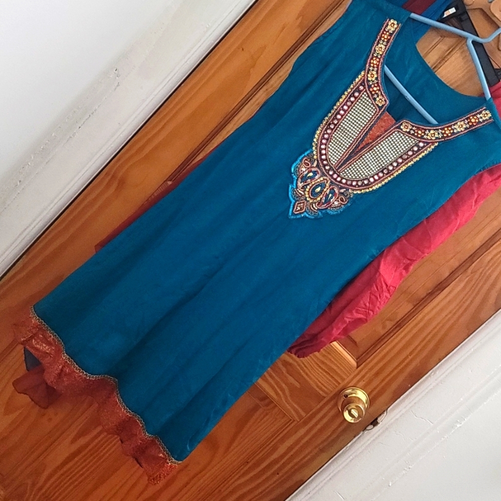Teal Indian Salwar Kameez
